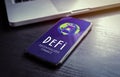 DeFi - Decentralized Finance includes digital assets, smart contracts, protocols, and dApps built on a blockchain technology