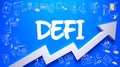 Defi Drawn on Blue Surface. Royalty Free Stock Photo
