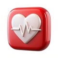 Defibrillator 3D icon isolated on white background Royalty Free Stock Photo