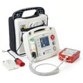 Defibrillator illustration isolated on white background Royalty Free Stock Photo
