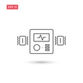 Defibrillator machine icon vector design isolated