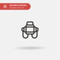 Defibrillator Simple vector icon. Illustration symbol design template for web mobile UI element. Perfect color modern pictogram on