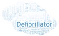 Defibrillator word cloud, made with text only.