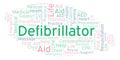 Defibrillator word cloud, made with text only.