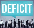 Deficit Risk Loss Deduct Recession Concept Royalty Free Stock Photo