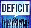 Deficit Risk Loss Deduct Recession Concept