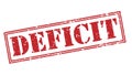 Deficit stamp Royalty Free Stock Photo