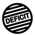 DEFICIT stamp on white isolated Royalty Free Stock Photo