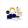 Defier procrastinator flat icon Royalty Free Stock Photo