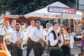 Defile of participants of Dragacevo Trumpet Festival Guca Royalty Free Stock Photo