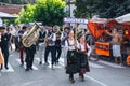 Defile of participants of Dragacevo Trumpet Festival Guca Royalty Free Stock Photo