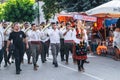 Defile of participants of Dragacevo Trumpet Festival Guca Royalty Free Stock Photo