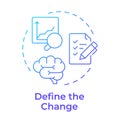 Define change blue gradient concept icon Royalty Free Stock Photo