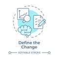 Define change soft blue concept icon Royalty Free Stock Photo