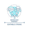 Define CIAM strategy turquoise concept icon