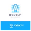 Define, Energy, Engineering, Generation, Power Blue outLine Logo with place for tagline