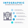Define, Energy, Engineering, Generation, Power Line icon with 5 steps presentation infographics Background