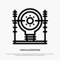 Define, Energy, Engineering, Generation, Power Line Icon Vector