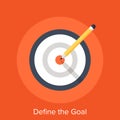 Define the Goal vector illustration concept Royalty Free Stock Photo