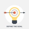 Define the Goal vector illustration concept Royalty Free Stock Photo