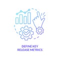 Define key metrics blue gradient concept icon Royalty Free Stock Photo