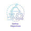 Define objectives blue gradient concept icon Royalty Free Stock Photo