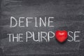 Define the purpose heart Royalty Free Stock Photo