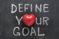 Define your goal heart Royalty Free Stock Photo