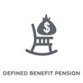 Defined benefit pension icon from Defined benefit pension collection.