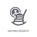 Defined benefit pension icon. Trendy Defined benefit pension log