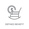 Defined benefit pension linear icon. Modern outline Defined bene Royalty Free Stock Photo