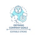 Defining company goals concept icon