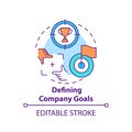 Defining company goals concept icon