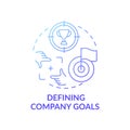 Defining company goals concept icon Royalty Free Stock Photo