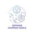 Defining company goals concept icon