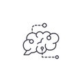 Defining the goals linear icon concept. Defining the goals line vector sign, symbol, illustration.