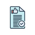 Color illustration icon for Definitely, absolutely and fully