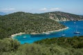 Filiatro bay and beach on Greek island Ithaca Royalty Free Stock Photo