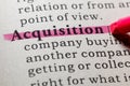 Definition of acquisition Royalty Free Stock Photo