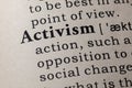 Definition of activism Royalty Free Stock Photo