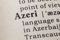 Definition of Azeri