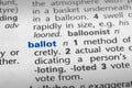 Definition of Ballot Royalty Free Stock Photo