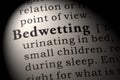 Definition of Bedwetting Royalty Free Stock Photo