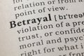 Definition of betrayal Royalty Free Stock Photo