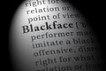 Definition of Blackface Royalty Free Stock Photo