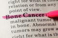 Definition of Bone Cancer Royalty Free Stock Photo