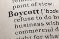 Definition of boycott Royalty Free Stock Photo
