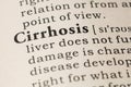 Definition of cirrhosis Royalty Free Stock Photo
