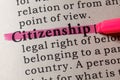 Definition of citizenship Royalty Free Stock Photo