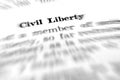Definition of Civil Liberty and Law Royalty Free Stock Photo